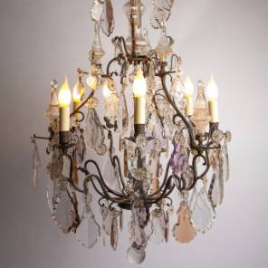 A French Glass Cut Chandelier